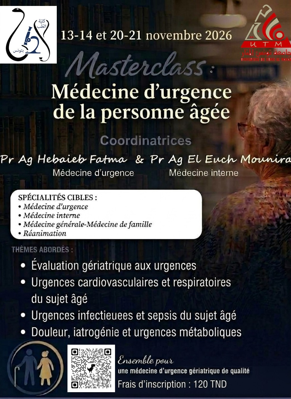 Affiche Masterclass Médecine d'urgence de la personne âgée