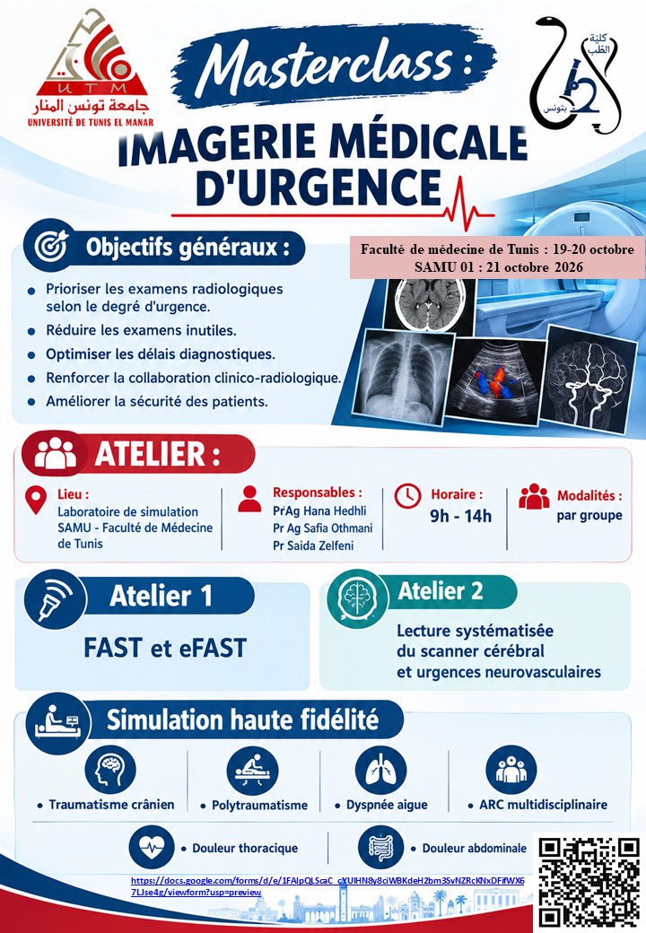 Affiche Masterclass Imagerie médicale d'urgence
